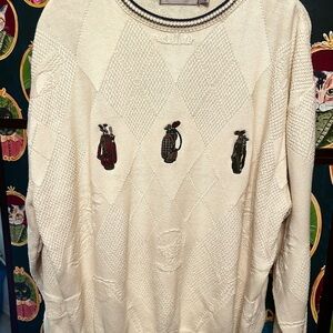 Vintage Shenandoah Golf Sweater – XXL – Late 80s/ Early 90s